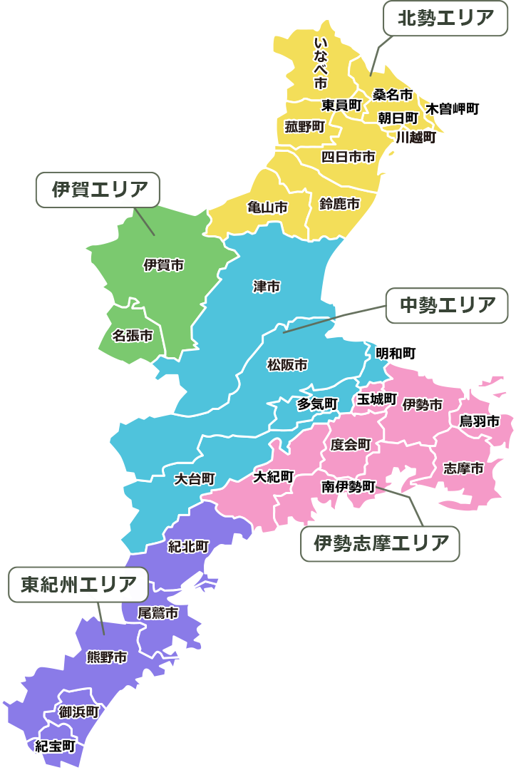 三重県エリアマップ