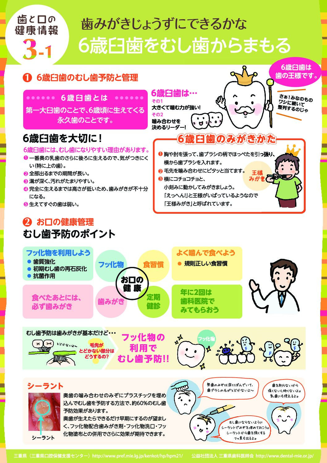 歯みがきじょうずにできるかな６歳臼歯をむし歯からまもる